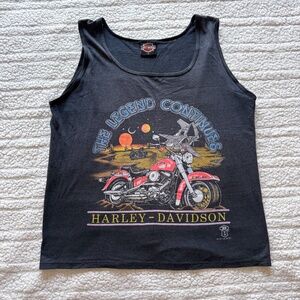 VINTAGE 1980s Harley Davidson 'The Legend Continues' Tank Top